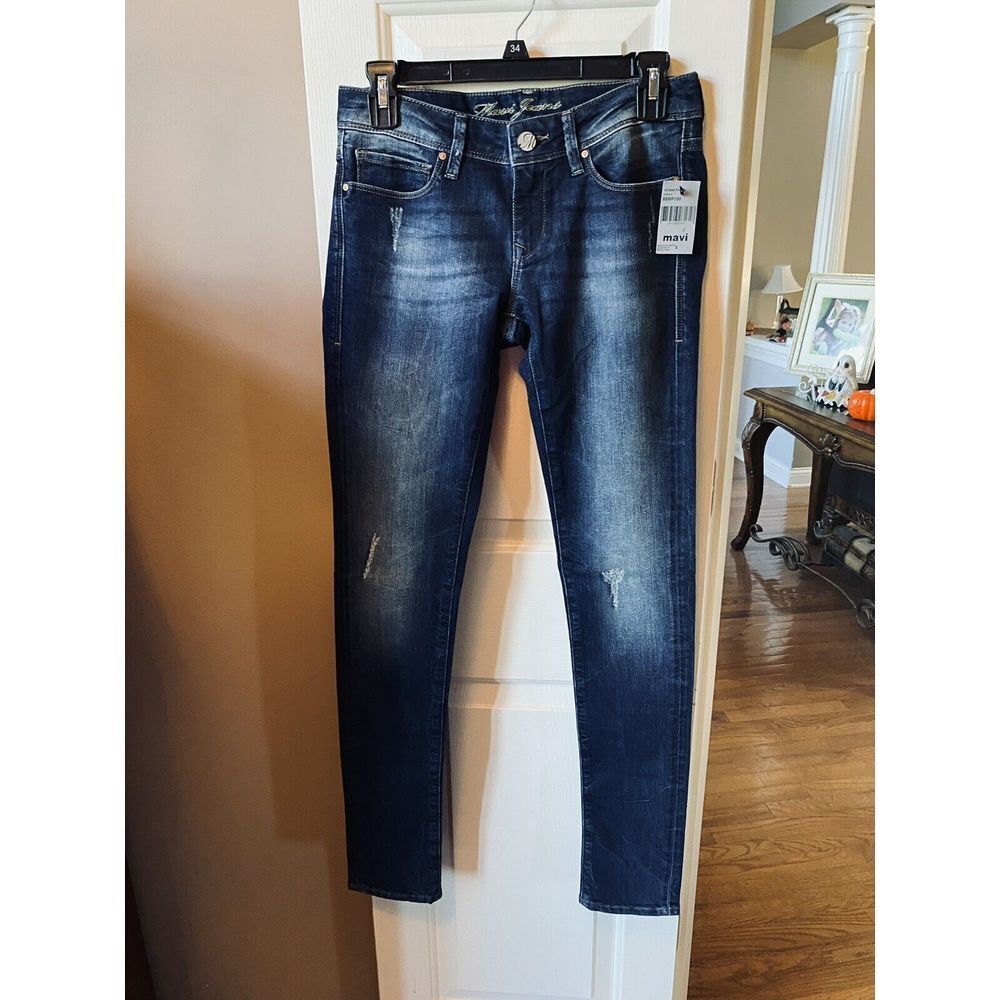 Mavi Jeans Serena Low-Rise Super Skinny‎ Size 27/33 Distressed NWT    A73
